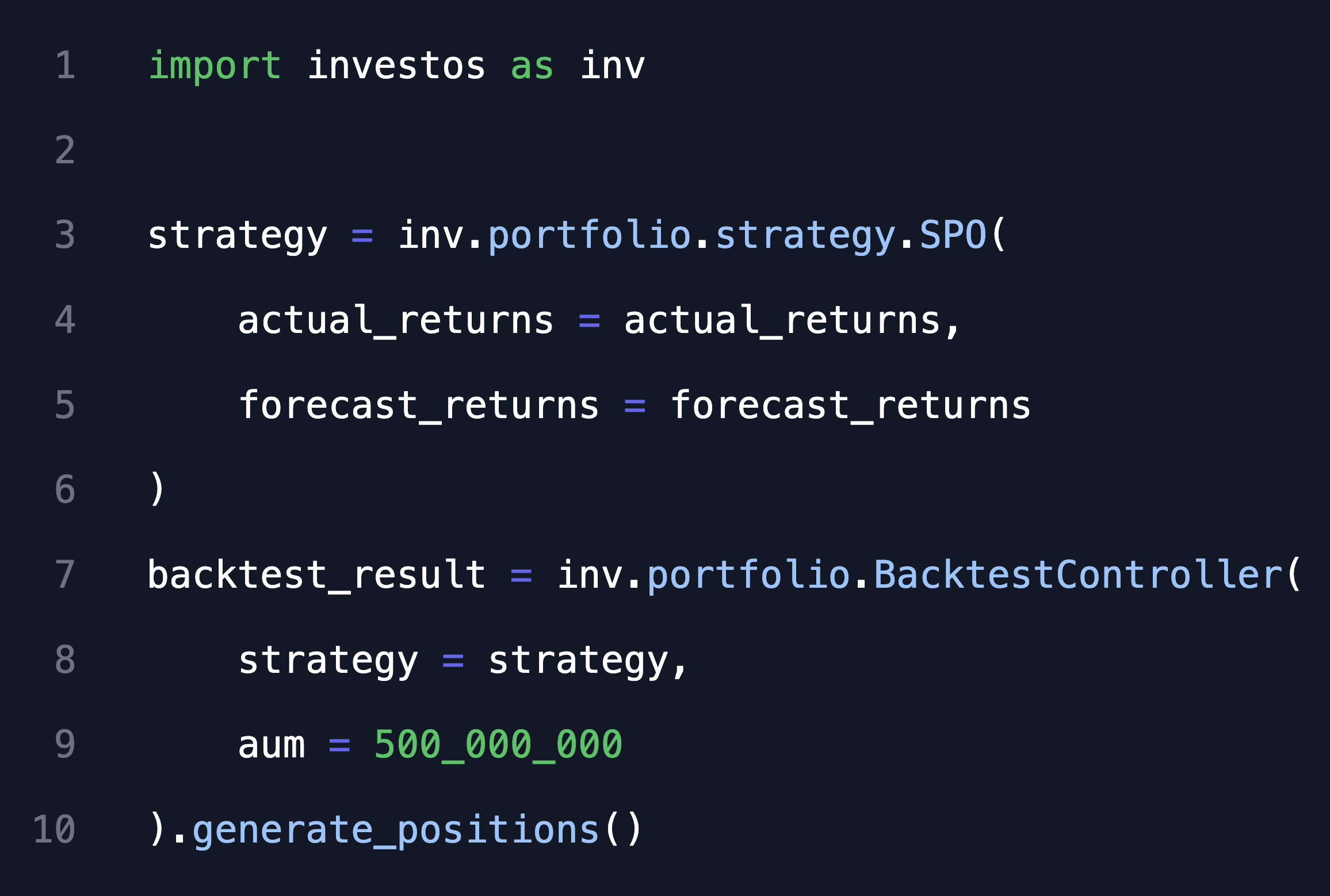 InvestOS screenshot